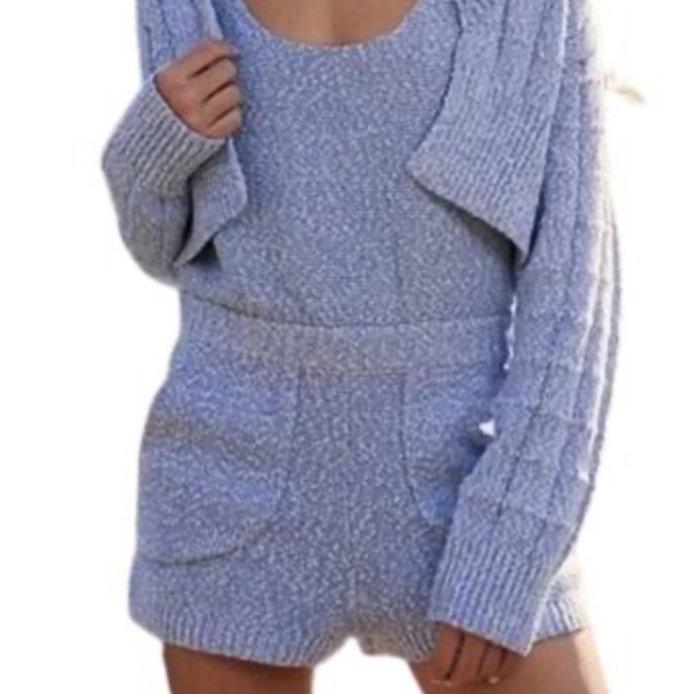 Free People BEACH Declan Sweater Set in Morrocan Blue - Picture 13 of 13